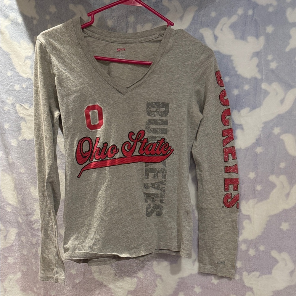 Ohio State Buckeyes Gray Long Sleeve Shirt